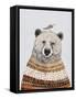 Fair Isle Bear II-Victoria Borges-Framed Stretched Canvas