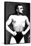 Bodybuilder with Thumbs Tucked in Belt-null-Framed Stretched Canvas