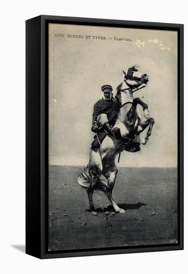 Algerian Soldier on Horseback-null-Framed Stretched Canvas