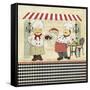 JP2252-French Cafe Chefs-B-Jean Plout-Framed Stretched Canvas