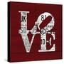 Love Word Art License Plates-Design Turnpike-Stretched Canvas