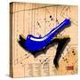 Suede Heel Blue-Roderick E. Stevens-Stretched Canvas