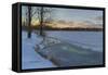 Dusk at North Farms Resevoir-Bruce Dumas-Framed Stretched Canvas