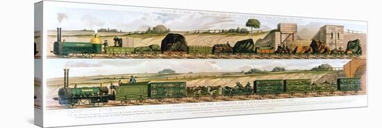 Travelling on the Liverpool and Manchester Railway, 1831-null-Stretched Canvas