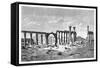 A Ruined Colonnade at Palmyra (Tadmu), Syria, 1895-null-Framed Stretched Canvas