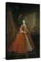 Portrait of the Princess Maria Amalia of Saxony in Polish Costume, 1738-Louis de Silvestre-Stretched Canvas