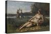 Young Women of Sparta (Jeunes Filles De Spart), 1868-1870-Jean-Baptiste-Camille Corot-Stretched Canvas