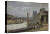 The Pont De La Tournelle, Paris, 1862-1864-Stanislas Lepine-Stretched Canvas