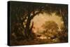 Clearing in the Woods of Fontainebleau-Théodore Rousseau-Stretched Canvas