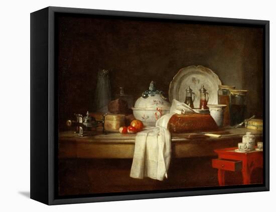 The Officers' Mess or the Remains of a Lunch-Jean-Baptiste Simeon Chardin-Framed Stretched Canvas