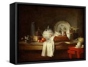 The Officers' Mess or the Remains of a Lunch-Jean-Baptiste Simeon Chardin-Framed Stretched Canvas