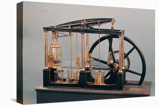 Reconstruction of James Watt's Steam Engine, 1781 (Copper & Glass)-James Watt-Stretched Canvas