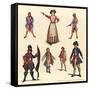 Designs for the Pirates of Penzance-George Sheringham-Framed Stretched Canvas