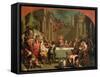 Marriage Feast at Cana, 1766-Gaetano Gandolfi-Framed Stretched Canvas