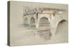 The Ponte Della Pietra-John Ruskin-Stretched Canvas