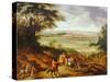Louis XIV with Versailles in the Distance-Jean-Baptiste Martin-Stretched Canvas