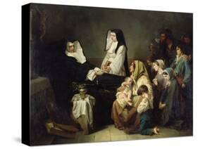 Death of a Sister of Charity, 1850-Isidore Pils-Stretched Canvas
