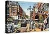 Postcard of La Canebière, Marseille, 1937-null-Stretched Canvas