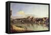 View of Pirna from the Right Bank of the Elbe, C.1753-Bernardo Bellotto-Framed Stretched Canvas