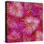Pink Palm Fronds Pattern-Bee Sturgis-Stretched Canvas