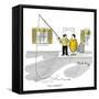 Hazel Cartoon-Ted Key-Framed Stretched Canvas