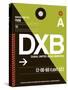 DXB Dubai Luggage Tag II-NaxArt-Stretched Canvas