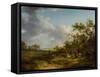 Landscape with a Gypsy Encampment-George Morland-Framed Stretched Canvas