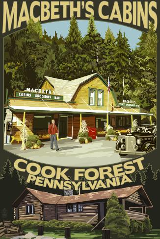 Macbeth S Cabins Cook Forest Pennsylvania Prints By Lantern