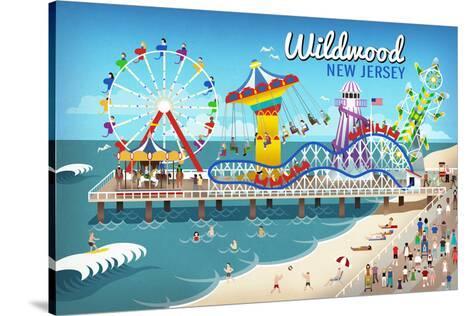 Wildwood New Jersey Retro Beach Boardwalk Art By Lantern Press At Wildwood New Jersey Retro Beach Boardwalk Art By Lantern Press At Allposters