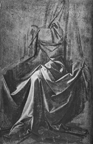 Cast Of Drapery For A Seated Figure C1475 1945 Giclee Print By