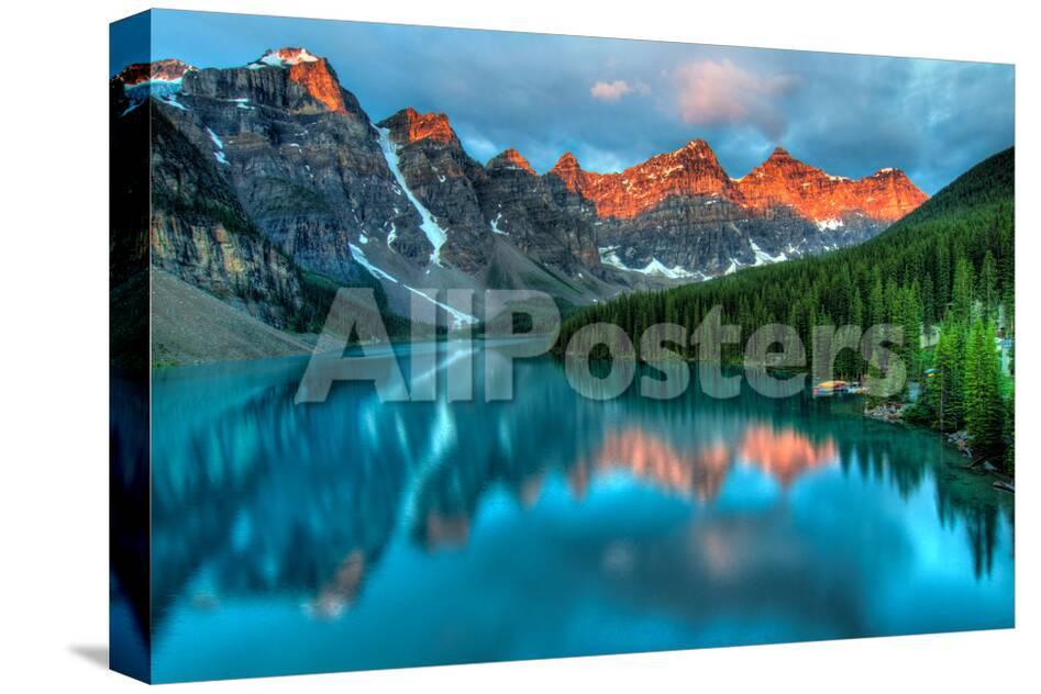 Moraine Lake Sunrise Colorful Landscape