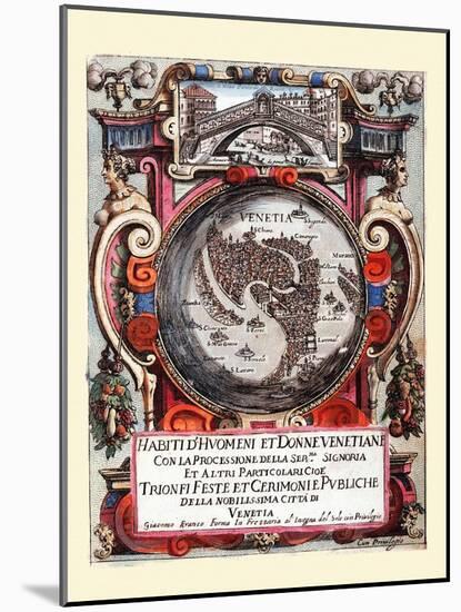 001-Portada-Habiti D’Hvomeni Et Donne Venetiane 1609-Franco Giacomo-Mounted Art Print
