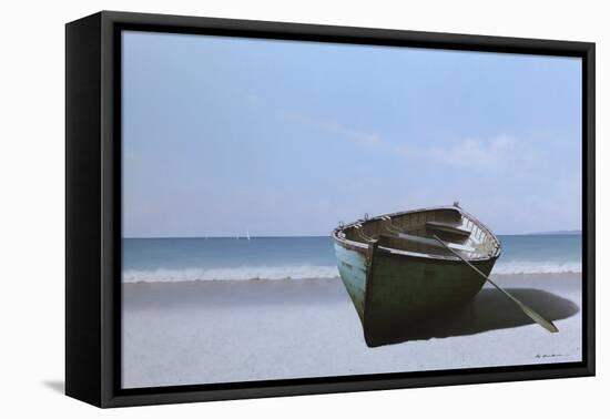 01 Blue Boat with Oar-Zhen-Huan Lu-Framed Stretched Canvas