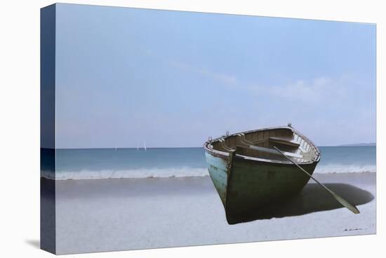 01 Blue Boat with Oar-Zhen-Huan Lu-Stretched Canvas