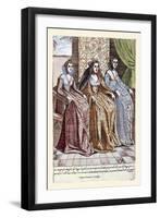 012-Esposa Del Dogo De Venecia & Sus Acompañantes-Habiti D’Hvomeni Et Donne Venetiane 1609-Franco Giacomo-Framed Art Print