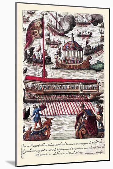 013- La Dogaresa De Venecia Acompañada De Su Sequito-Habiti D’Hvomeni Et Donne Venetiane 1609-Franco Giacomo-Mounted Art Print