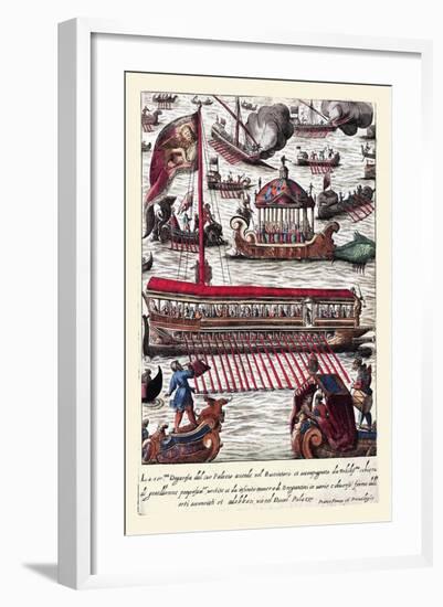 013- La Dogaresa De Venecia Acompañada De Su Sequito-Habiti D’Hvomeni Et Donne Venetiane 1609-Franco Giacomo-Framed Art Print