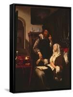 01316 the Doctor's Visit-Frans Van Mieris-Framed Stretched Canvas