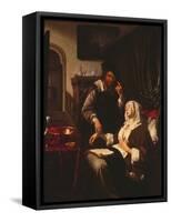 01316 the Doctor's Visit-Frans Van Mieris-Framed Stretched Canvas