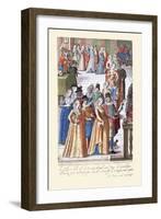 018-Baile En La Repuplica De Venecia-Habiti D’Hvomeni Et Donne Venetiane 1609-Franco Giacomo-Framed Art Print