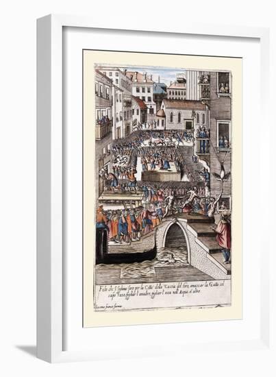 021-Fiesta Popular En Venecia-Habiti D’Hvomeni Et Donne Venetiane 1609-Franco Giacomo-Framed Art Print