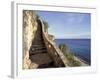 1,000 Steps Limestone Stairway in Cliff, Bonaire, Caribbean-Greg Johnston-Framed Photographic Print