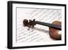 1/2 Violin on an Open Score. No People. Copy of a Carlo Bergonzi Violin.-null-Framed Giclee Print