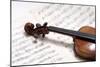 1/2 Violin on an Open Score. No People. Copy of a Carlo Bergonzi Violin.-null-Mounted Giclee Print