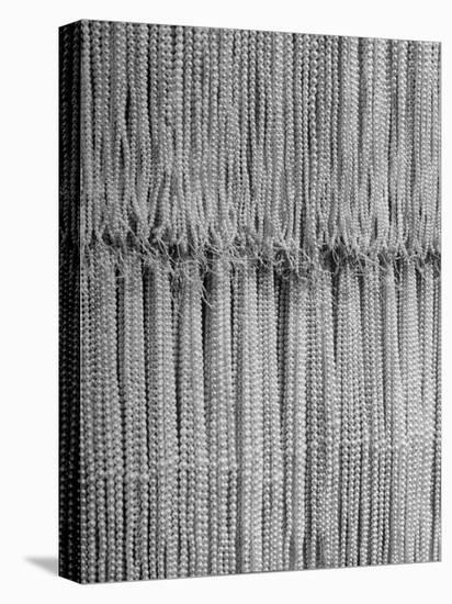 1,500 Strings of Pearls Hanging in Factory Before Shipping-Alfred Eisenstaedt-Stretched Canvas