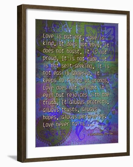 1 Corinthians 13:4-8A-Cathy Cute-Framed Premium Giclee Print