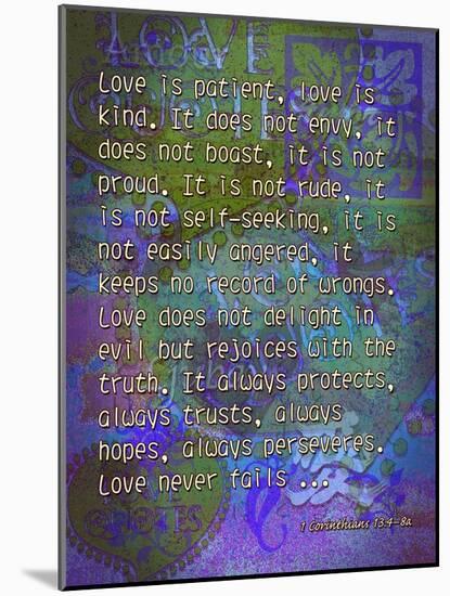 1 Corinthians 13:4-8A-Cathy Cute-Mounted Giclee Print