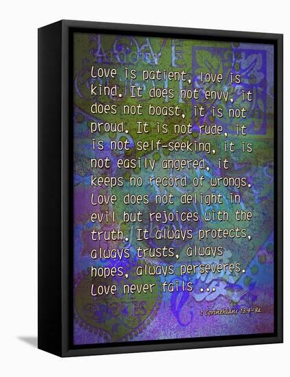 1 Corinthians 13:4-8A-Cathy Cute-Framed Stretched Canvas