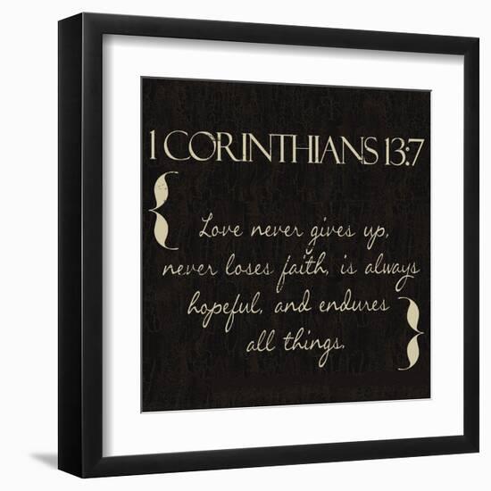 1 Corinthians 13-7-Taylor Greene-Framed Art Print