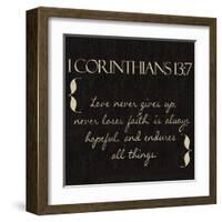 1 Corinthians 13-7-Taylor Greene-Framed Art Print